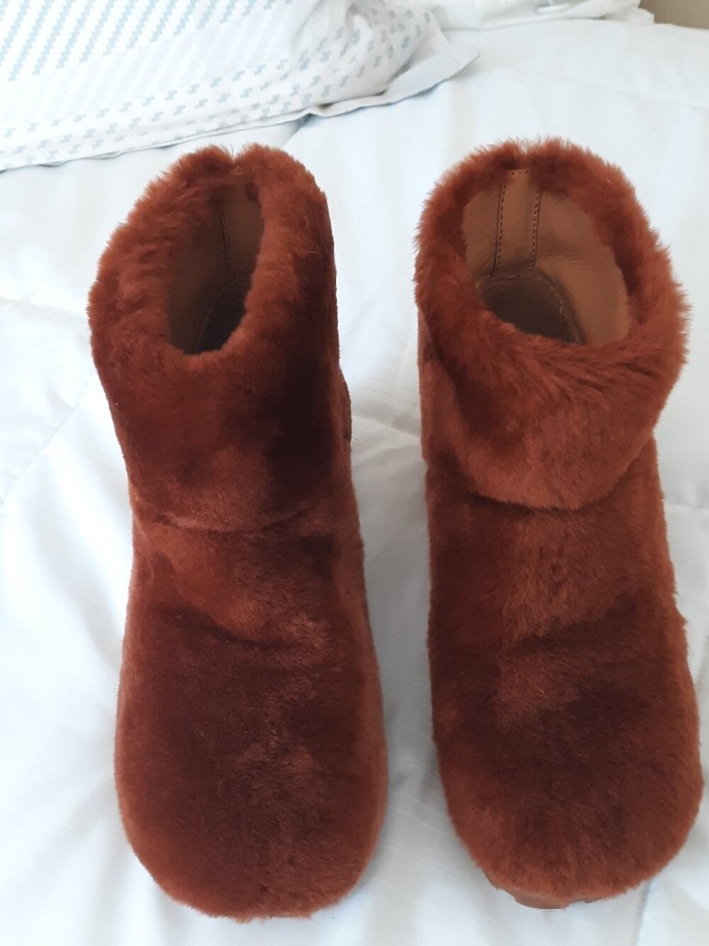Fuzzy Swedish Hasbeens boots size 38 LIke New